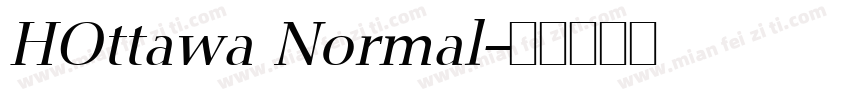 HOttawa Normal字体转换